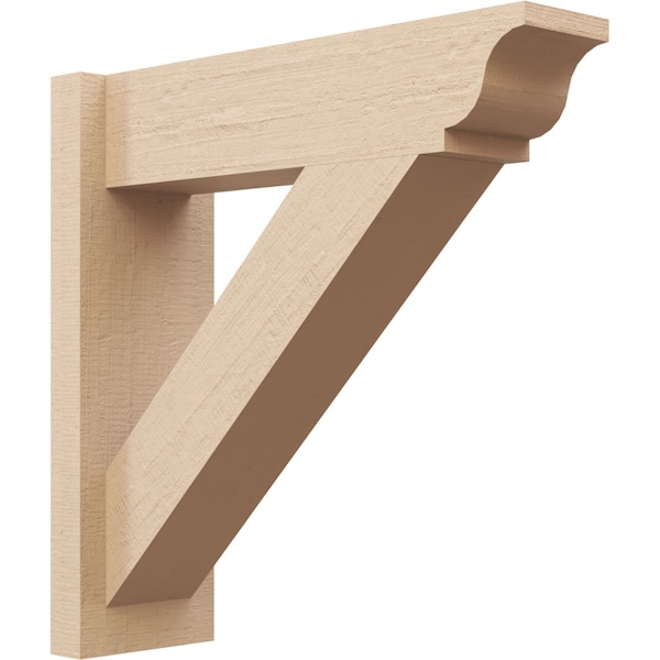 Ekena Millwork 8-in W x 42-in D x 42-in H Trad  Rough Cedar Woodgrain TimberThane Outlooker, Primed Tan - OUTUR080X42X42TRA04RCPR