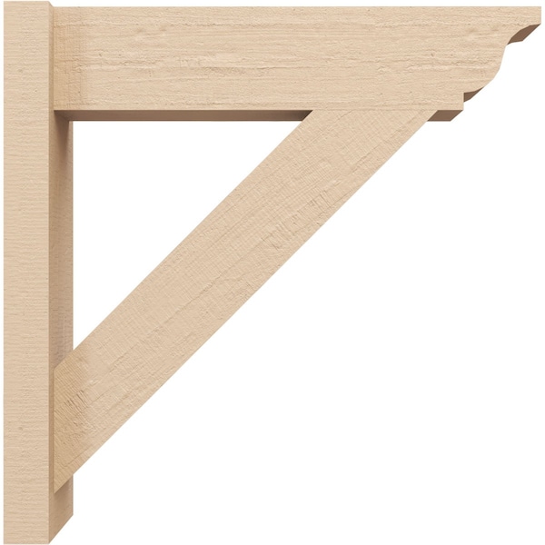 Ekena Millwork 8-in W x 42-in D x 42-in H Trad  Rough Cedar Woodgrain TimberThane Outlooker, Primed Tan - OUTUR080X42X42TRA04RCPR