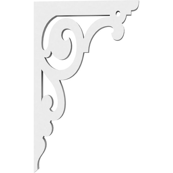 Ekena Millwork Hurley Architectural Grade PVC Bracket, 5/8"W X 5 1/2"D X 9"H - BKTP01X05X09HU