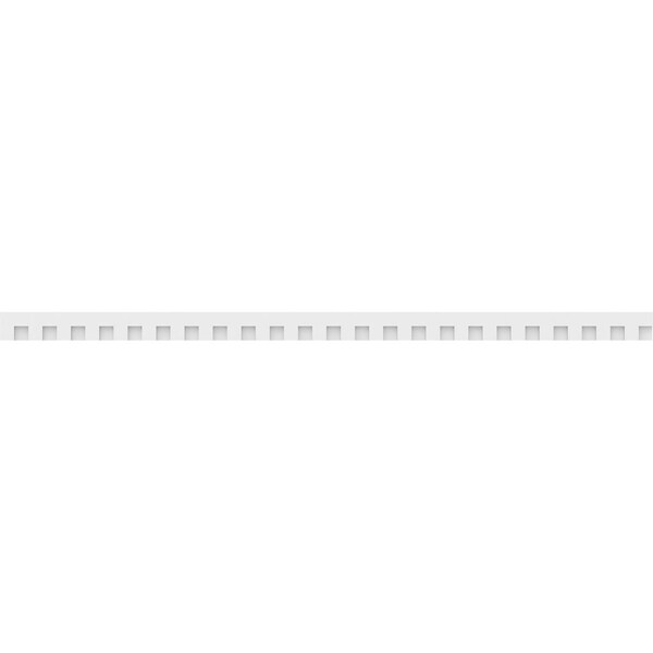 Ekena Millwork Matthews Architectural Grade PVC Dentil Trim w/Backplate, 4"H x 1"P x 92"L - DENP04MAT01