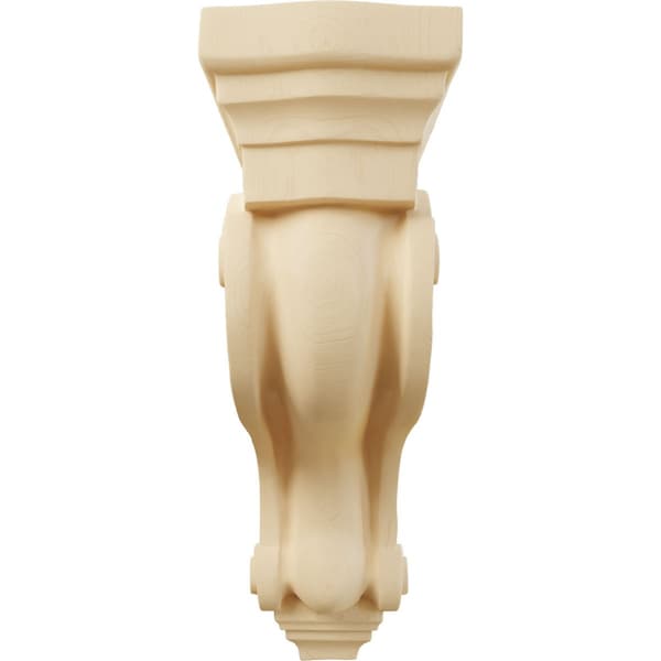 Ekena Millwork 3 3/8"W x 6 1/2"D x 10 1/2"H Los Angeles Hollow Back Corbel, Maple - COR03X06X10HAMA