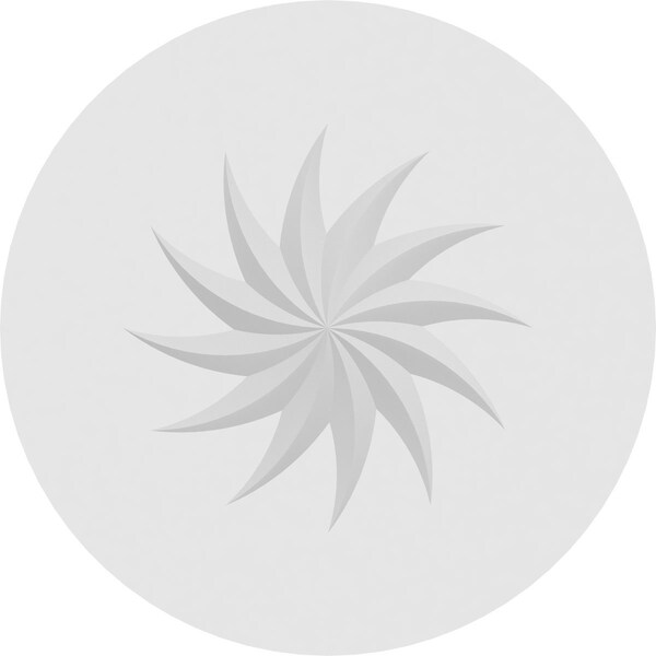 Ekena Millwork Standard Grayson Spiral Rosette With Square Edge, 5"W x 5"H x 3/4"P - ROSP050X050X075GRY12
