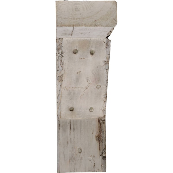 Ekena Millwork 3 1/2"W x 12"D x 12"H Vintage Farmhouse Bracket, Barnwood Decor Collection, Chalk Dust White - BKTB03X12X12TRWH