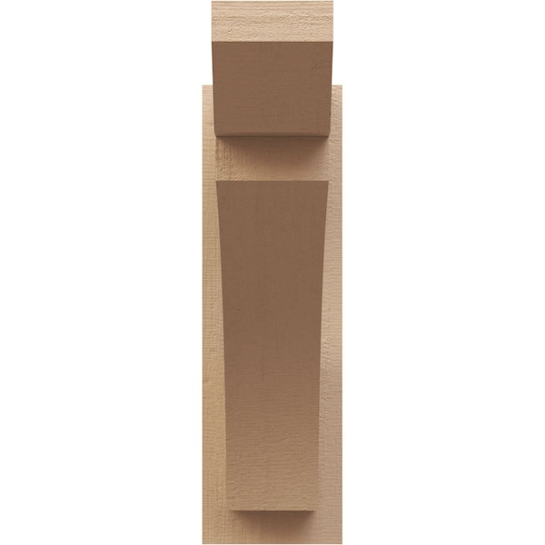 Ekena Millwork 8-in W x 32-in D x 36-in H Thorton Slat Rough Cedar Woodgrain TimberThane Outlooker, Primed Tan - OUTUR080X32X36THR24RCPR