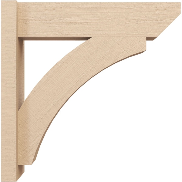 Ekena Millwork 8-in W x 32-in D x 36-in H Thorton Slat Rough Cedar Woodgrain TimberThane Outlooker, Primed Tan - OUTUR080X32X36THR24RCPR