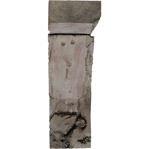 Ekena Millwork 3 1/2"W x 10"D x 12"H Vintage Farmhouse Bracket, Barnwood Decor Collection, Reclaimed Grey - BKTB03X10X12TRGY