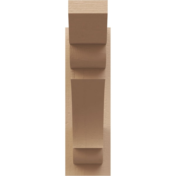 Ekena Millwork 6-in W x 18-in D x 26-in H Olympic Slat Rough Cedar Woodgrain TimberThane Outlooker, Primed Tan - OUTUR060X18X26OLY24RCPR