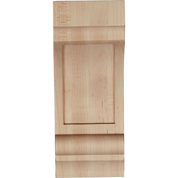 Ekena Millwork 3 1/4"W x 4"D x 8"H Diane Recessed Wood Corbel, Maple - CORW03X04X08DIMA