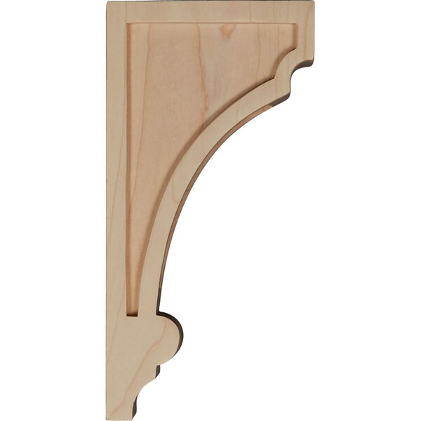 Ekena Millwork 3 1/4"W x 4"D x 8"H Diane Recessed Wood Corbel, Maple - CORW03X04X08DIMA