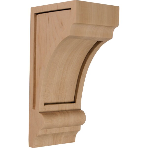 Ekena Millwork 3 1/4"W x 4"D x 8"H Diane Recessed Wood Corbel, Maple - CORW03X04X08DIMA