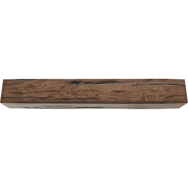 Ekena Millwork 3-Sided (U-beam) Riverwood Endurathane Faux Wood Ceiling Beam, Premium Aged, 12"W x 12"H  x 18'L - BMRW3C0120X120X216ZD