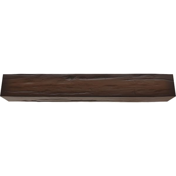 Ekena Millwork 3-Sided (U-beam) Riverwood Endurathane Faux Wood Ceiling Beam, Premium Mahogany, 12"W x 4"H  x 16'L - BMRW3C0120X040X192ZM