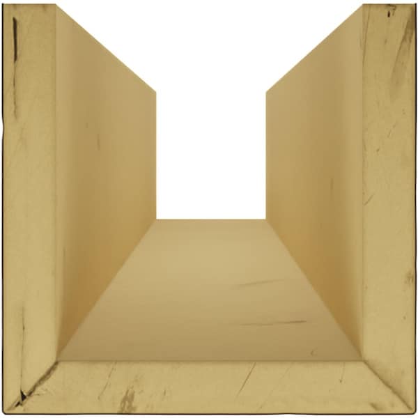 Ekena Millwork 3-Sided (U-beam) Riverwood Endurathane Faux Wood Ceiling Beam, Premium Mahogany, 12"W x 4"H  x 16'L - BMRW3C0120X040X192ZM