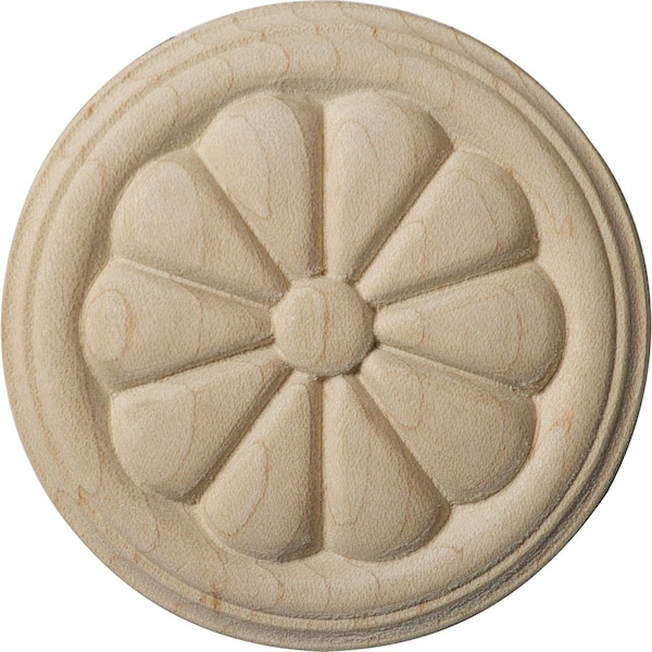 Ekena Millwork 2 3/4"W x 2 3/4"H x 1/4"P Reese Round Rosette, Maple - ROS02X02REMA