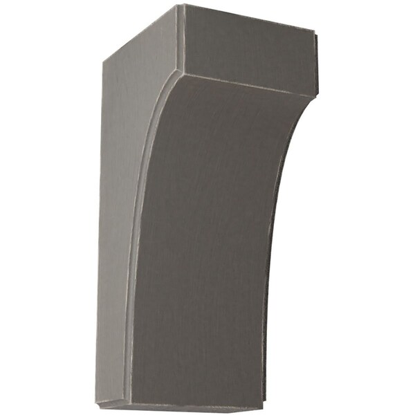 Ekena Millwork 3 1/2"W x 4"D x 8"H Clarksville Wood Vintage Decor Bracket, Reclaimed Grey - BKTWD04X04X08CVGY