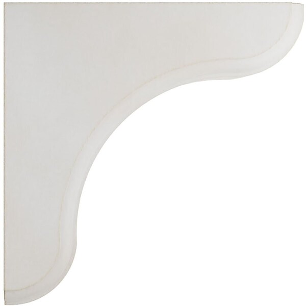 Ekena Millwork 1 3/4"W x 5 1/2"D x 5 1/2"H Eaton Wood Vintage Decor Bracket, Chalk Dust White - BKTWD02X06X06EAWH