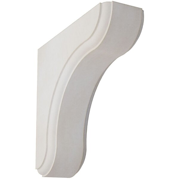Ekena Millwork 1 3/4"W x 5 1/2"D x 5 1/2"H Eaton Wood Vintage Decor Bracket, Chalk Dust White - BKTWD02X06X06EAWH