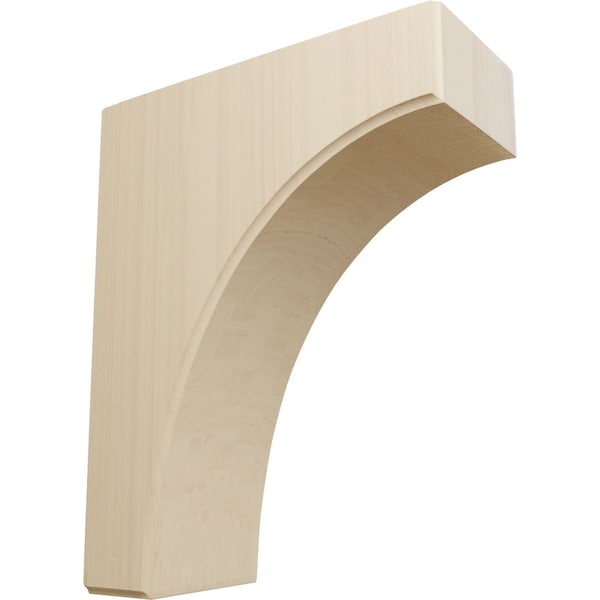 Ekena Millwork 3 1/2"W x 8"D x 10"H Clarksville Bracket, Rubberwood - BKTW04X08X10CVRW
