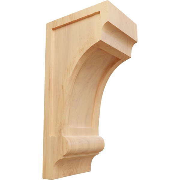 Ekena Millwork 5 1/2"W x 7"D x 14"H Diane Recessed Wood Corbel, Red Oak - CORW06X07X14DIRO