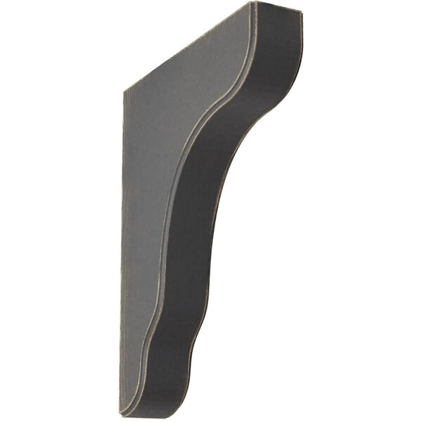 Ekena Millwork 1 3/4"W x 8 1/2"D x 11"H Plymouth Wood Vintage Decor Bracket, Black - BKTWD02X09X11PLBL