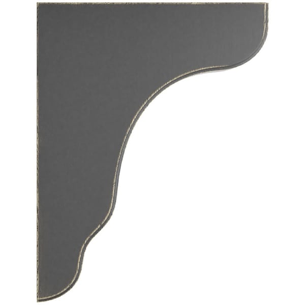 Ekena Millwork 1 3/4"W x 8 1/2"D x 11"H Plymouth Wood Vintage Decor Bracket, Black - BKTWD02X09X11PLBL