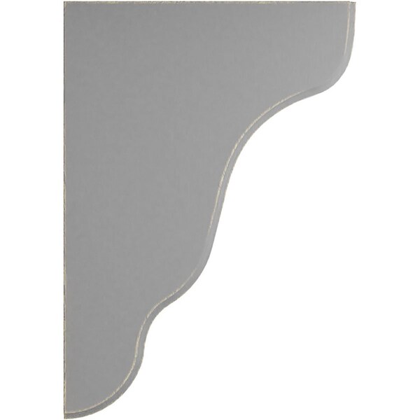 Ekena Millwork 1 3/4"W x 5 1/4"D x 7 1/2"H Plymouth Wood Vintage Decor Bracket, Pebble Grey - BKTWD02X05X08PLPG