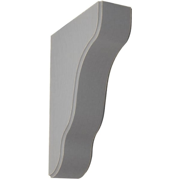 Ekena Millwork 1 3/4"W x 5 1/4"D x 7 1/2"H Plymouth Wood Vintage Decor Bracket, Pebble Grey - BKTWD02X05X08PLPG