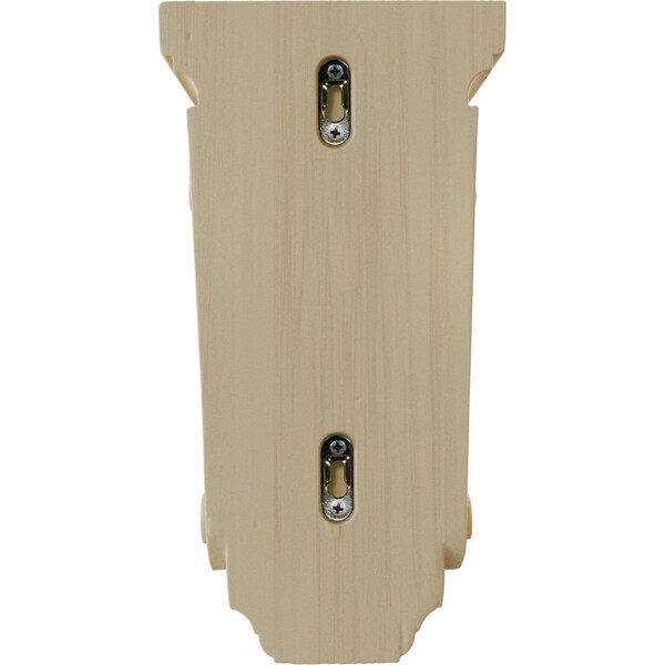 Ekena Millwork 6 1/4"W x 4"D x 12"H Cole Pilaster Wood Corbel, Rubberwood - CORW06X04X12CORW