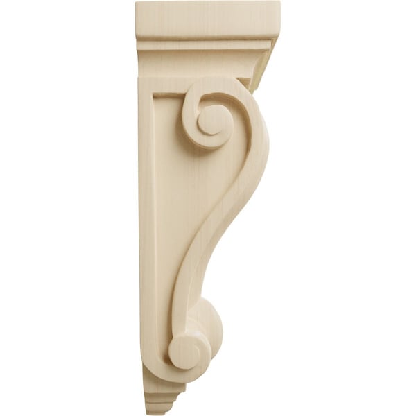 Ekena Millwork 6 1/4"W x 4"D x 12"H Cole Pilaster Wood Corbel, Rubberwood - CORW06X04X12CORW