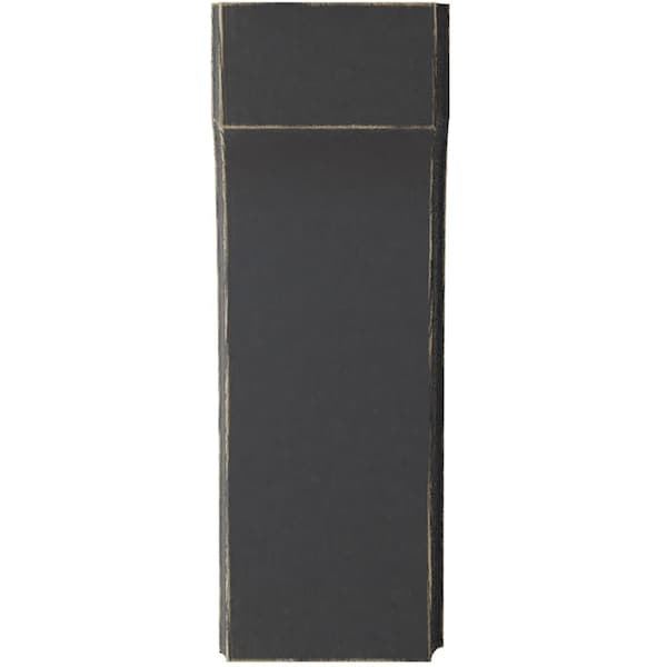 Ekena Millwork 3 1/2"W x 4"D x 10"H Clarksville Wood Vintage Decor Bracket, Black - BKTWD04X04X10CVBL