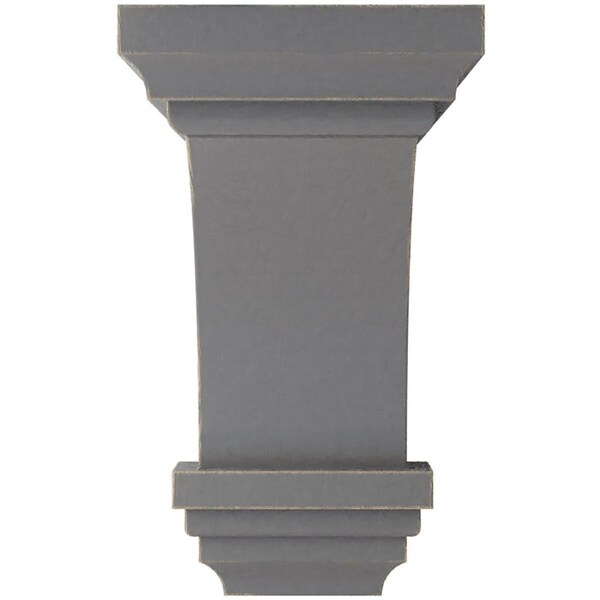 Ekena Millwork 3 1/2"W x 3 3/4"D x 6"H Mini Jefferson Wood Vintage Decor Corbel, Pebble Grey - CORWD03X03X06JEPG