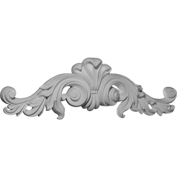 Ekena Millwork 23 1/2"W x 7 1/4"H x 1 7/8"P Scroll Center Onlay - ONL23X07X01SC