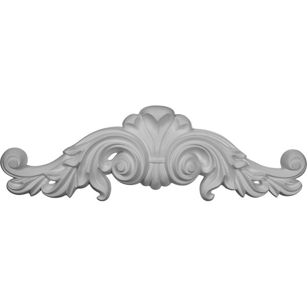 Ekena Millwork 23 1/2"W x 7 1/4"H x 1 7/8"P Scroll Center Onlay - ONL23X07X01SC