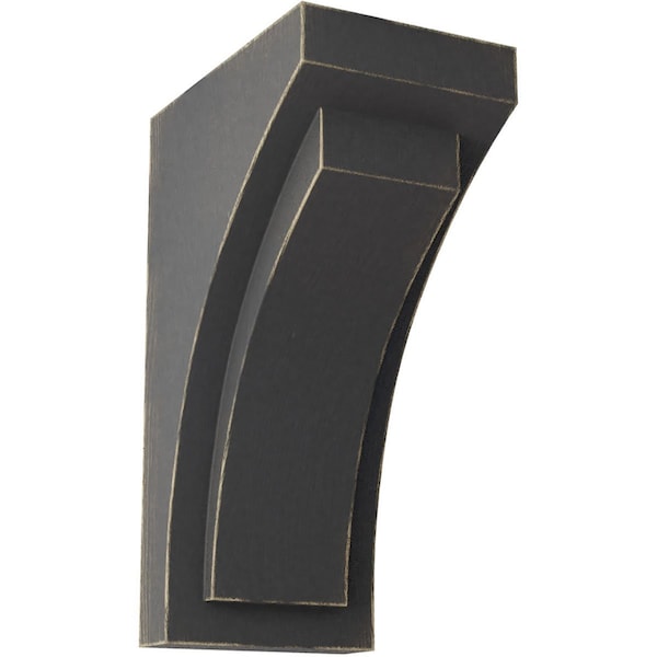 Ekena Millwork 2 1/2"W x 3 3/4"D x 6"H Mini Felix Wood Vintage Decor Corbel, Black - CORWD02X03X06FEBL