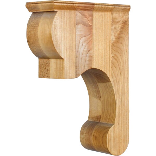 Hardware Resources 3-3/8" Wx8"Dx11-3/4"H Rubberwood Scrolled Smooth Corbel - CORT-SRW