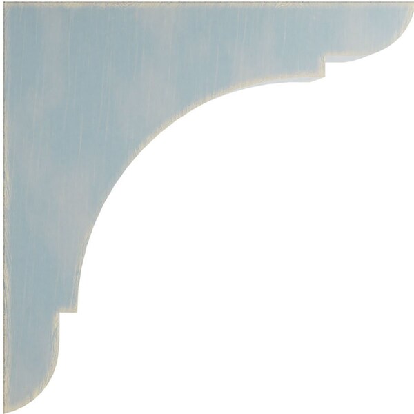 Ekena Millwork 1 3/4"W x 8"D x 8"H Medium Olympic Wood Vintage Decor Bracket, Driftwood Blue - BKTWD01X08X08OLBU