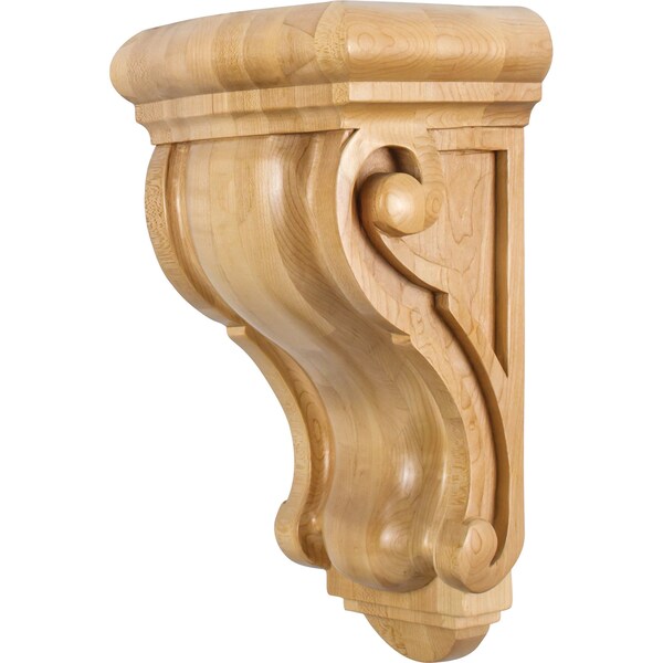 Hardware Resources 8-1/8" Wx6-1/8"Dx14"H Cherry Scrolled Corbel - CORQ-7CH