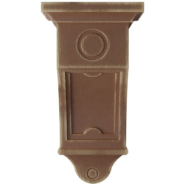 Ekena Millwork 7 1/2"W x 7 1/2"D x 14"H Arts and Crafts Wood Vintage Decor Corbel, Weathered Brown - CORWD07X07X14ARBR