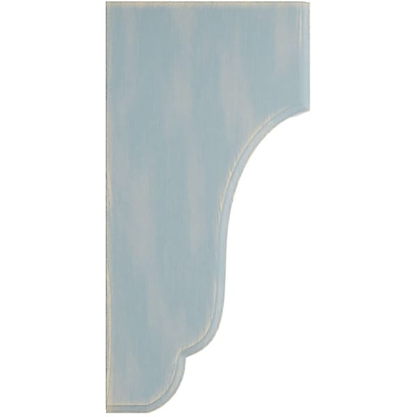 Ekena Millwork 5 3/4"W x 7"D x 14"H Capistrano Mission Wood Vintage Decor Corbel, Driftwood Blue - CORWD05X07X14CPBU