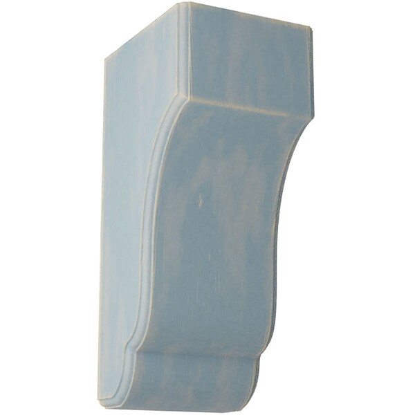 Ekena Millwork 5 3/4"W x 7"D x 14"H Capistrano Mission Wood Vintage Decor Corbel, Driftwood Blue - CORWD05X07X14CPBU