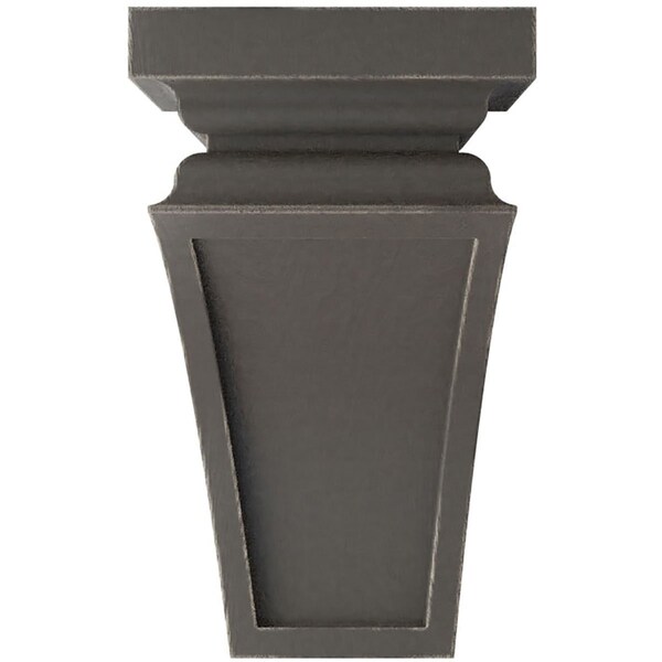Ekena Millwork 3 1/2"W x 3 3/4"D x 6"H Mini Nevio Wood Vintage Decor Corbel, Reclaimed Grey - CORWD03X03X06NEGY