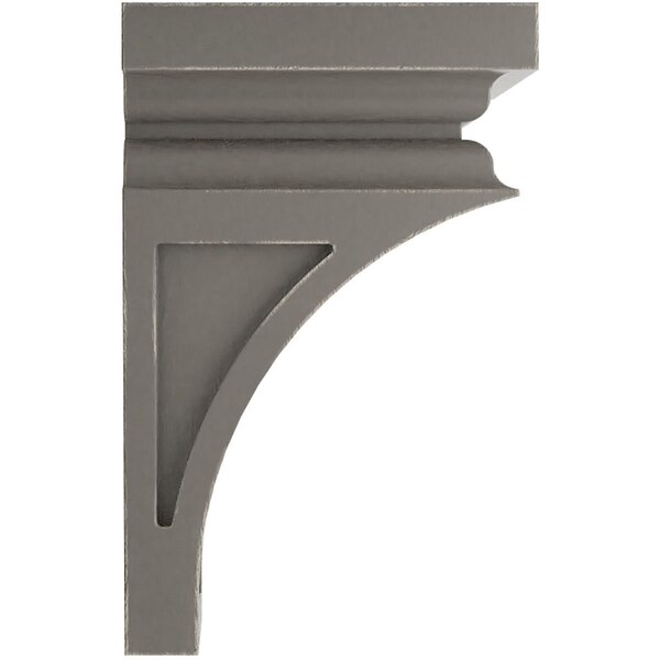 Ekena Millwork 3 1/2"W x 3 3/4"D x 6"H Mini Nevio Wood Vintage Decor Corbel, Reclaimed Grey - CORWD03X03X06NEGY