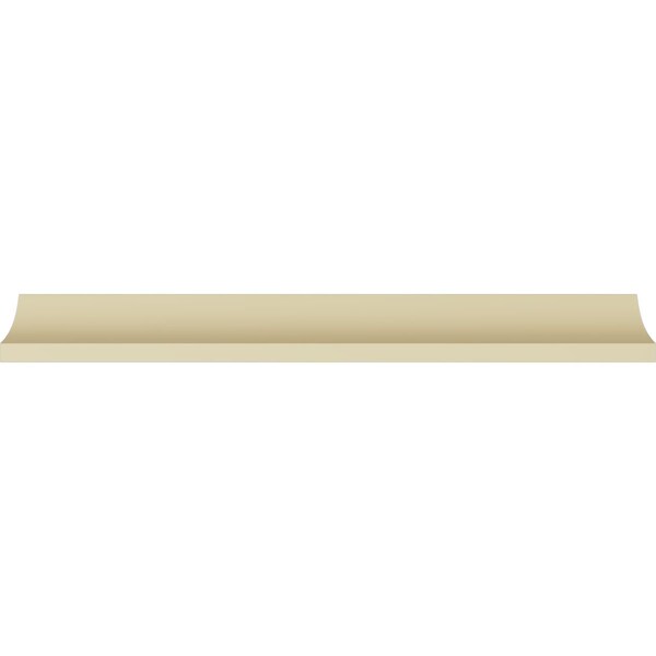 Ekena Millwork 1 1/2"H x 1 1/2"P x 2 1/8"F x 94 1/2"L Ashford Smooth Mini Crown Moulding - MLD01X01X02AS