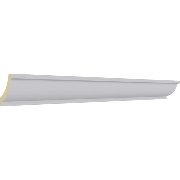Ekena Millwork 1 1/2"H x 1 1/2"P x 2 1/8"F x 94 1/2"L Ashford Smooth Mini Crown Moulding - MLD01X01X02AS