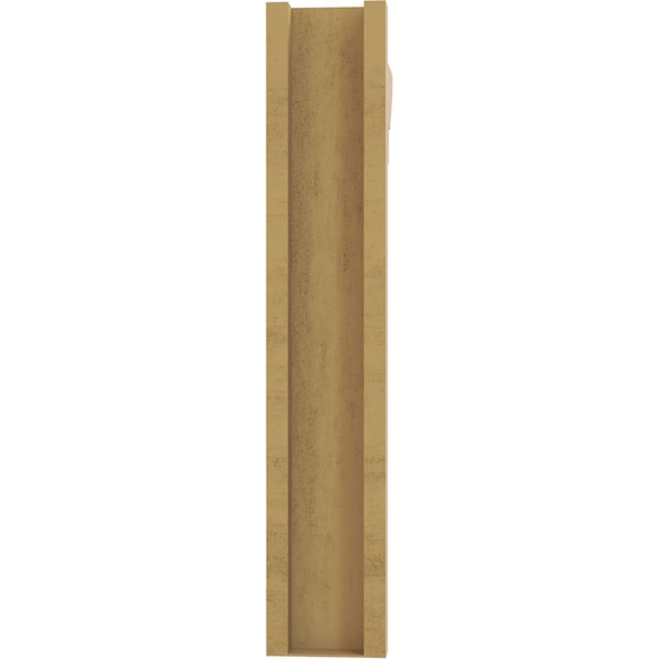 Ekena Millwork 5 1/2-in W x 22-in D x 30-in H Funston Slat Rough Cedar Woodgrain TimberThane Outlooker, Primed Tan - OUTUR055X22X30FST24RCPR