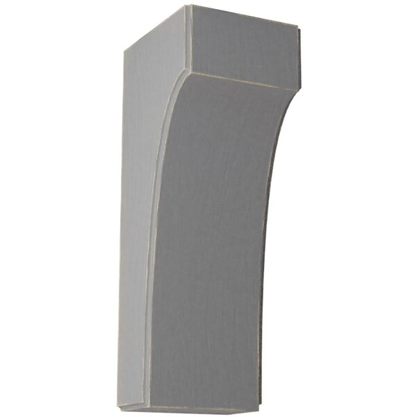 Ekena Millwork 3 1/2"W x 4"D x 10"H Clarksville Wood Vintage Decor Bracket, Pebble Grey - BKTWD04X04X10CVPG