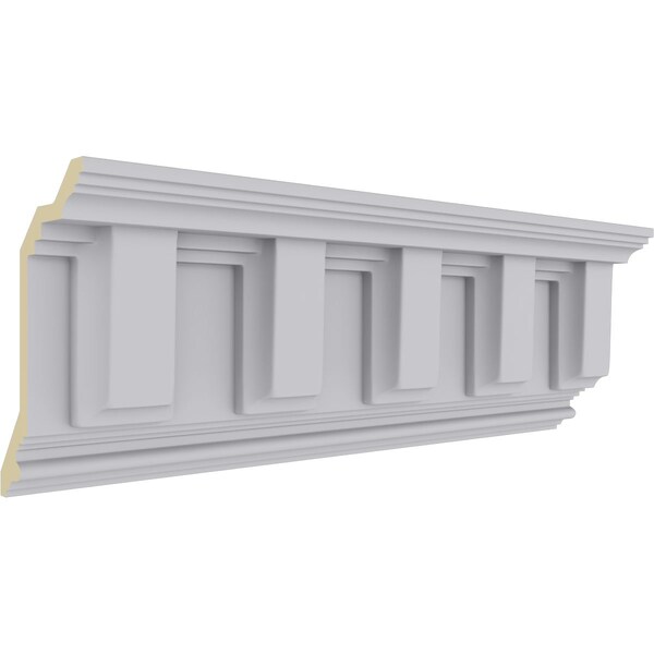 Ekena Millwork 8 1/2"H x 5"P x 9 7/8"F x 94 1/2"L, (5 7/8" Repeat), Nouveau Crown Moulding - MLD08X05X09NO