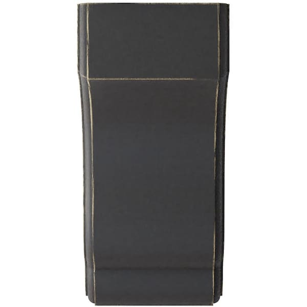 Ekena Millwork 4 3/4"W x 5 1/2"D x 10"H Capistrano Mission Wood Vintage Decor Corbel, Black - CORWD04X05X10CPBL