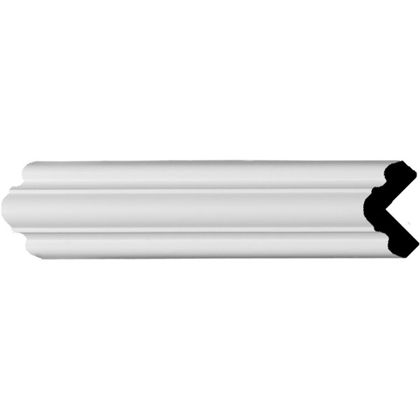 Ekena Millwork SAMPLE - 1 1/2"H x 1 1/2"P x 2 1/8"F x 12"L Bradford Smooth Corner Moulding - SAMPLE-MLD01X01X02BR