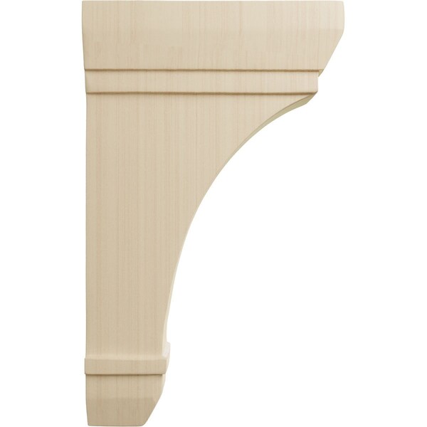 Ekena Millwork 2 1/4"W x 6"D x 10"H Stockport Bracket, Rubberwood - BKT02X06X10STRW